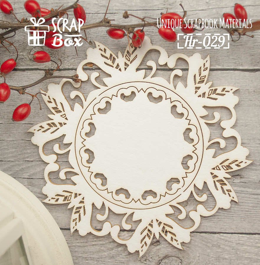 Чіпборд "Мереживні рамки №3", розмір 98 * 98 мм від Scrapbox