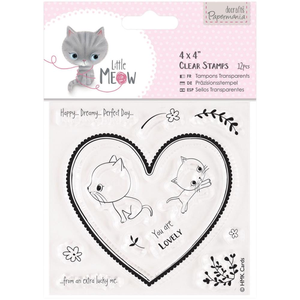 Набор штампов  You are Lovely - Little Meow 10х10 см, papermania