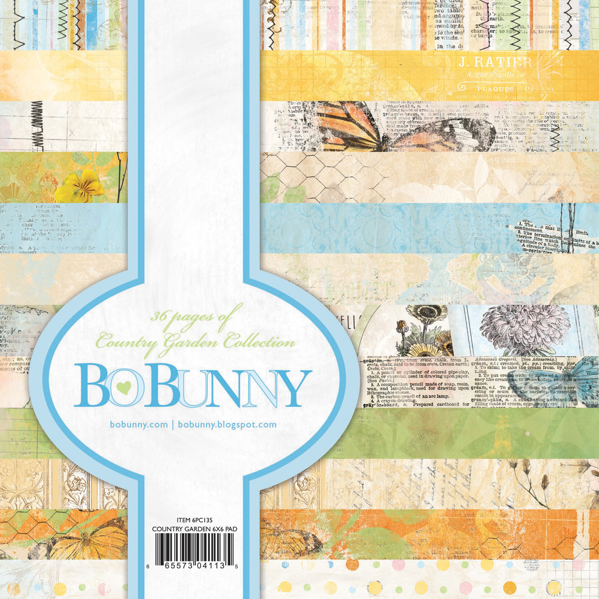 Набор бумаги Country Garden 15х15 см 36 листов от Bo Bunny