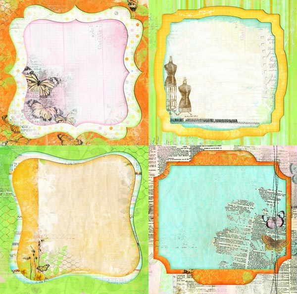 Двосторонній скраппапір Country Garden Cutouts від Bo Bunny