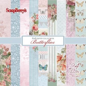 Набір паперу Метелики - 15х15 см, 24 листа від ScrapBerry's