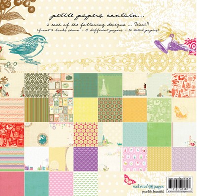 Набір паперу Petite Papers Pad WPK39 15х15 см 36 аркушів від Webster's Pages