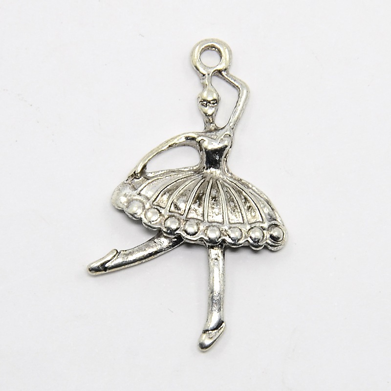 Набір підвісок Балерина, античне срібло, 6 шт.