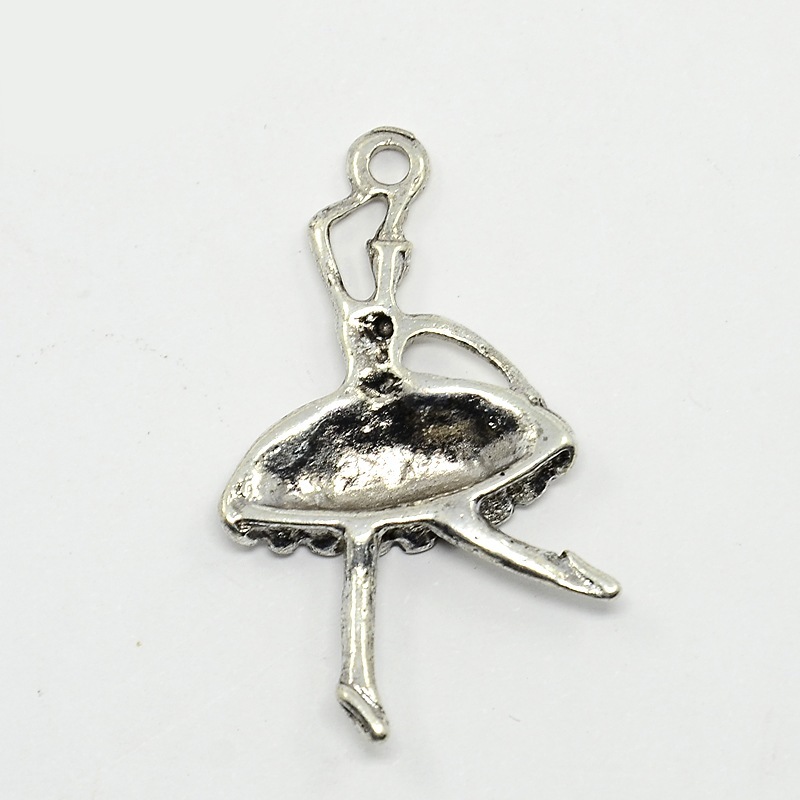 Набір підвісок Балерина, античне срібло, 6 шт.