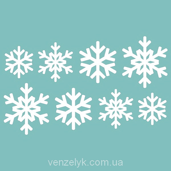 Чіпборд Набір сніжинок 67x112 мм від Вензелік
