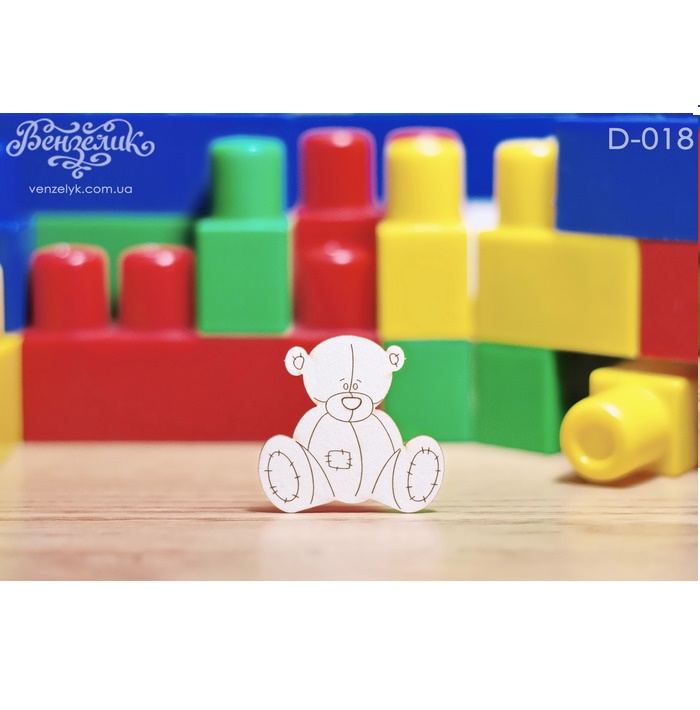 Чипборд Медвежонок 48x49 мм от Вензелик