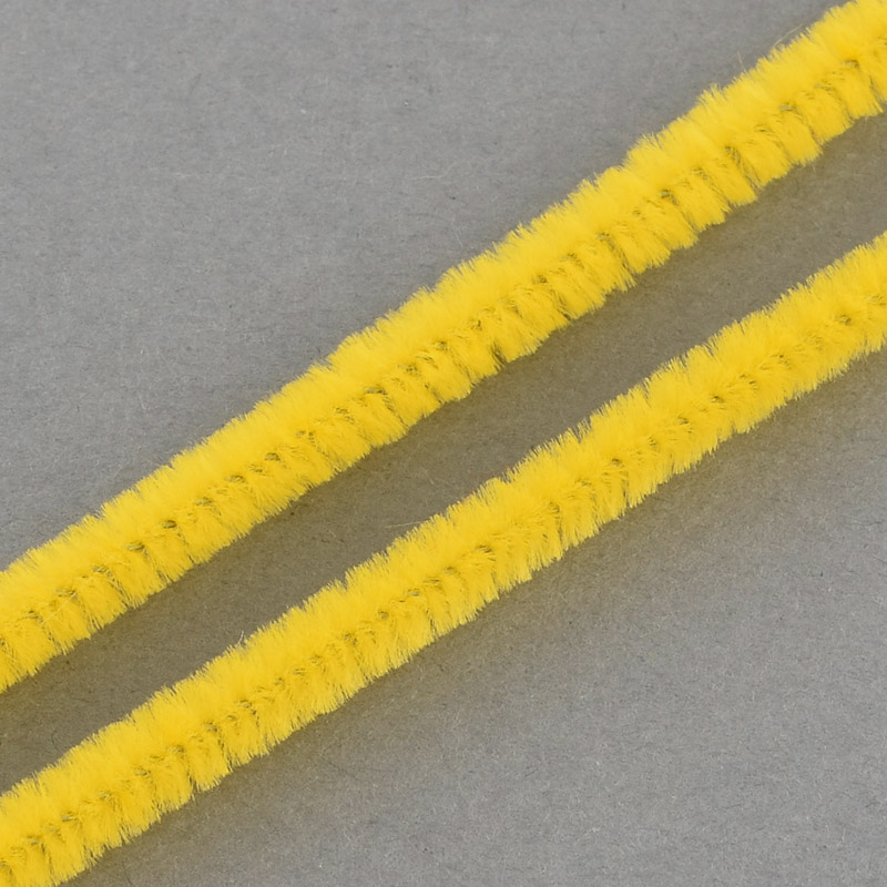 Синельная пушистая проволока, желтый, 30 см, 5 мм