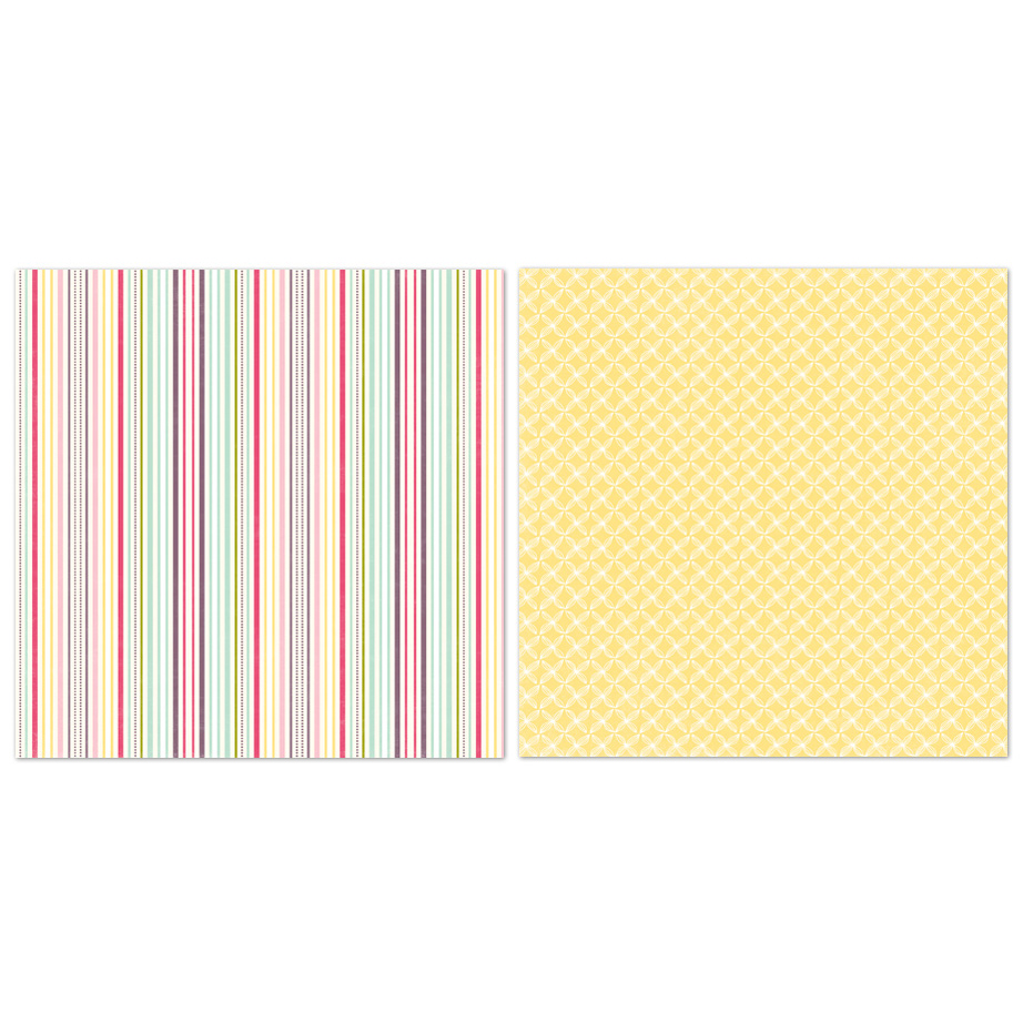 Двусторонняя бумага Delightful Stripe 30х30 см от Echo Park