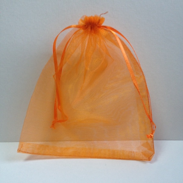 Пакет из органзы, оранжевый 14х17 см.