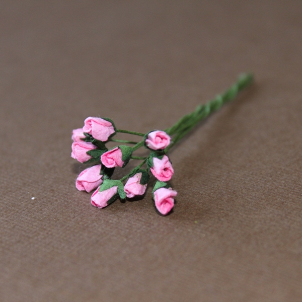 Розы 10 шт, набор бутонов розового цвета, 4-5 мм