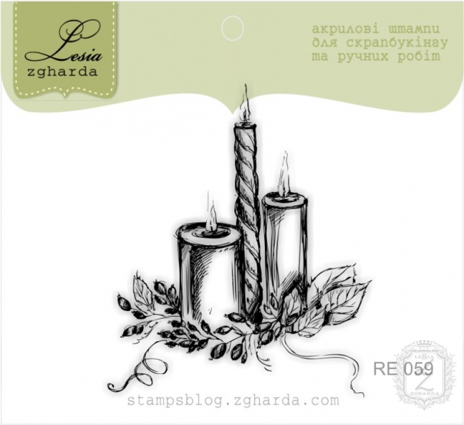 Штамп Свічки 4,1 * 4,9см Lesia Zgharda