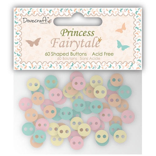 Набір ґудзиків Princess Fairytale від Dovecraft, 60 шт.