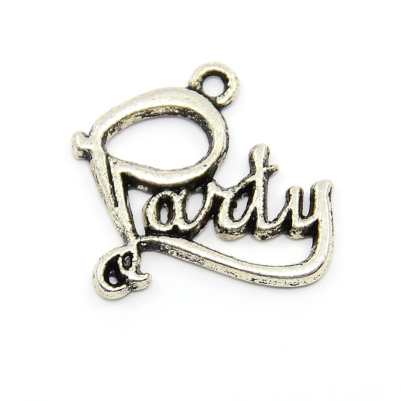 Набір підвісок Lady, античне срібло, 10 шт.