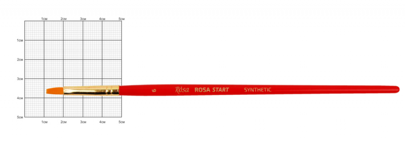 Синтетика плоска, № 6, к.р. пензель ROSA START