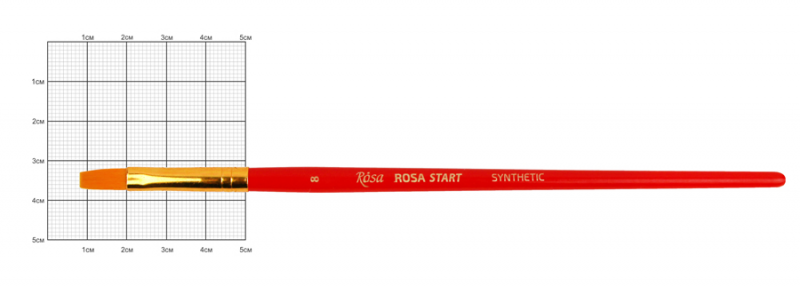 Синтетика плоская, № 8, к.р. кисть ROSA START