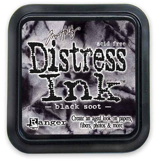 Краска для штампинга Distress Pad - Black Soot от Tim Holtz