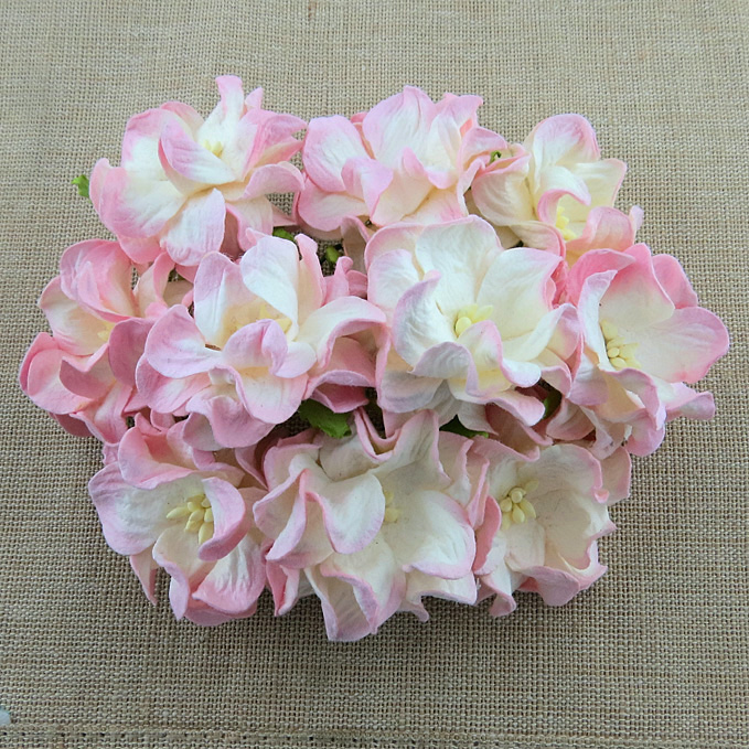 Декоративный цветок гардении BABY PINK/IVORY, 4 см., 1 шт.