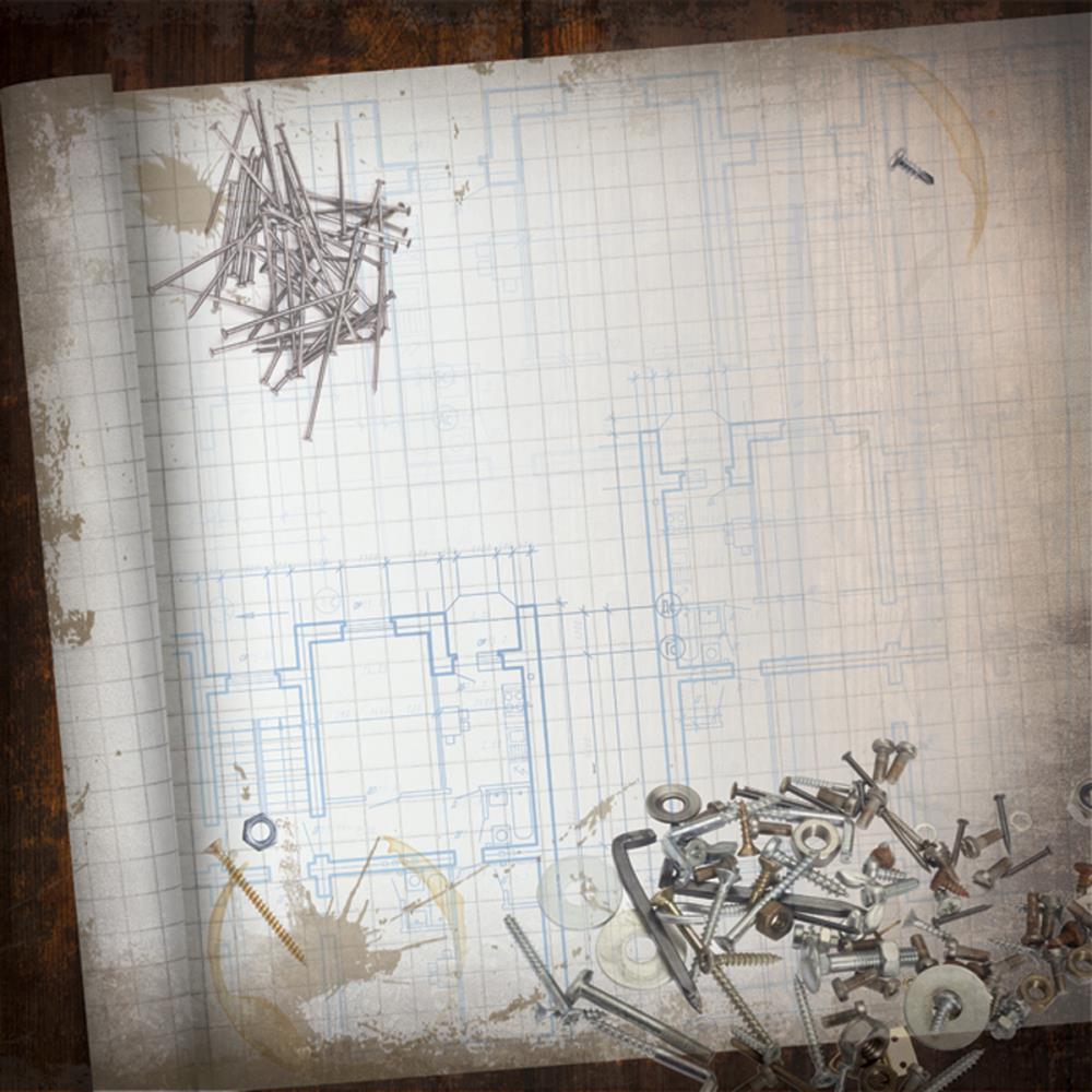 Бумага Blueprint, размер 30*30, 1 шт от Paper House