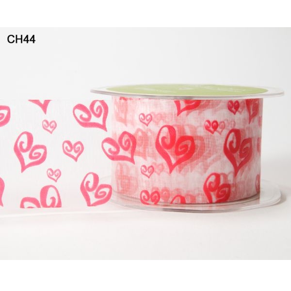 Прозрачная лента Red Hearts 90 см от May Arts