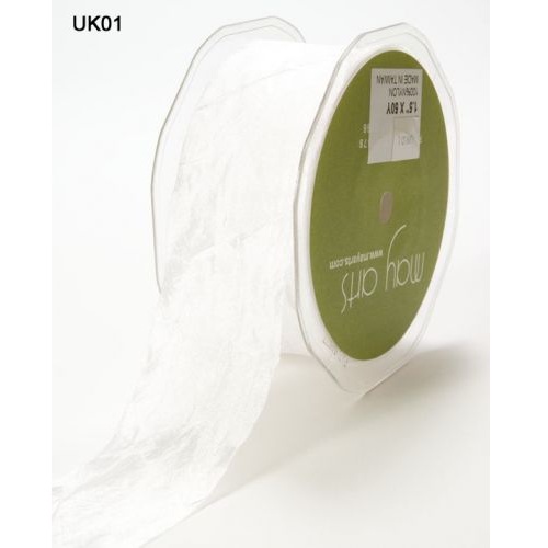 Шеббі-стрічка Silky Crush White 90 см від May Arts