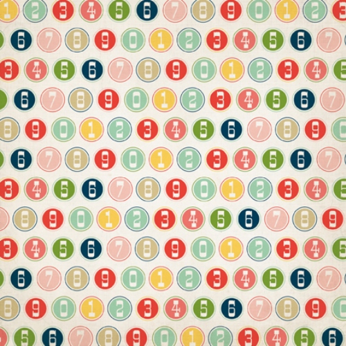 Скраппапір двосторонній Large numbers 30х30 від Carta Bella