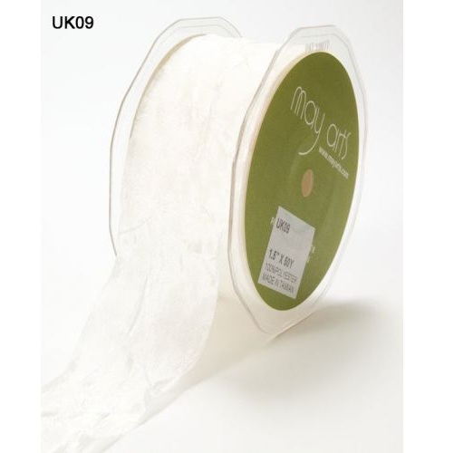 Шебби-лента Silky Crush Ivory 90 см от May Arts