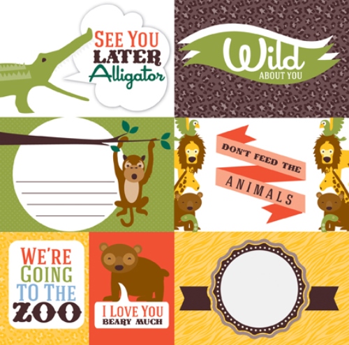 Скрапбумага двусторонняя Animal Journaling 30х30 от Echo Park