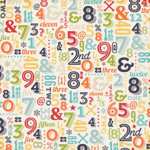 Скраппапір двосторонній Numbers 30х30 від Echo Park