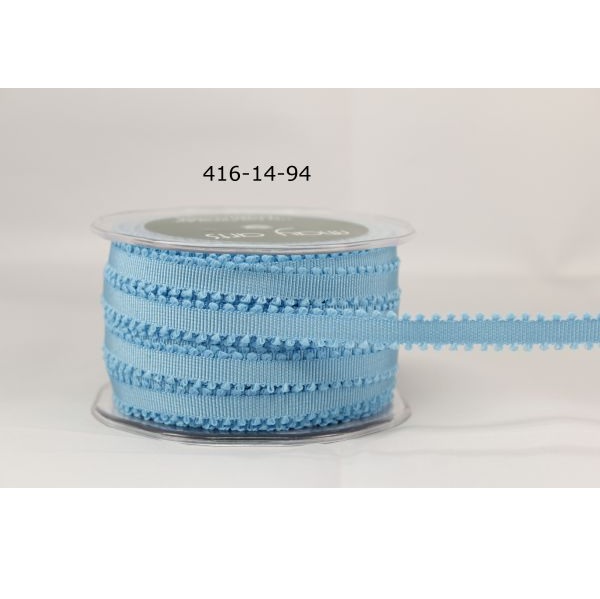 Репсова стрічка з зубчастим краєм Grosgrain Turquoise 90 см від May Arts