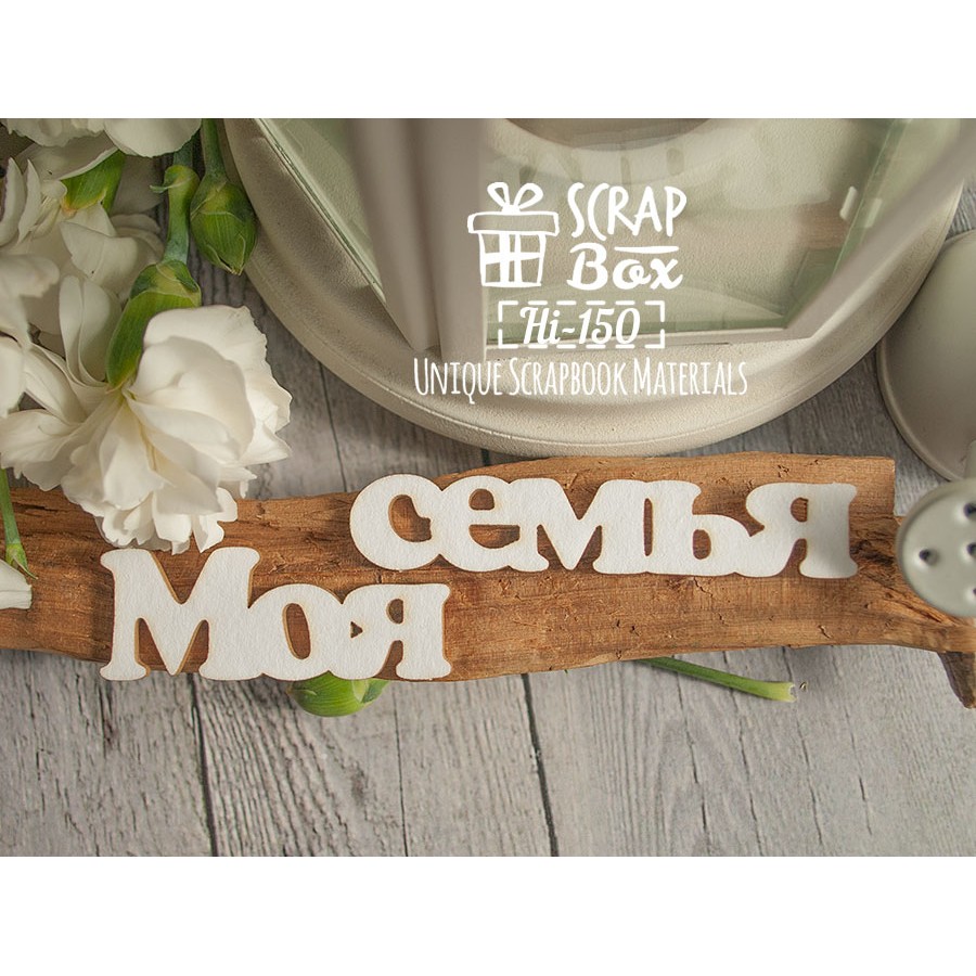 Чіпборд напис Моя сім'я 140 x 40 мм від Scrapbox