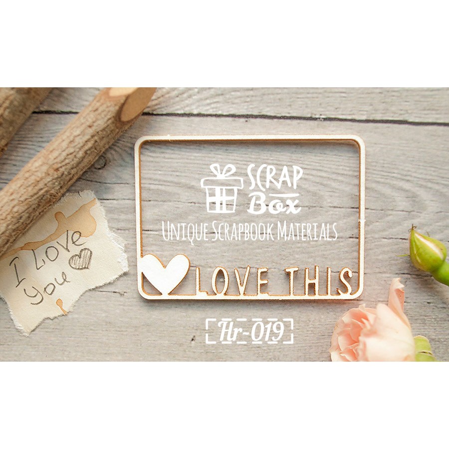 Чіпборд тонка рамка Love This 64 x 30 мм від Scrapbox