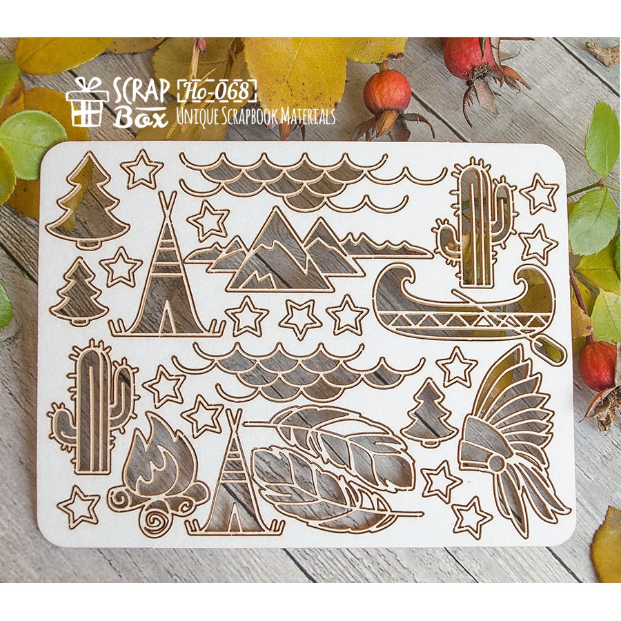 Чипбор набор этнический индейский 140 x 106 мм Scrapbox