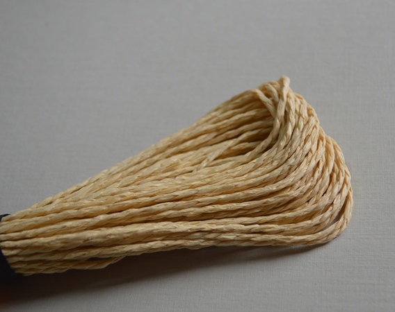 Бумажный шнур однотонный натуральный, 1,5 мм, 1 м