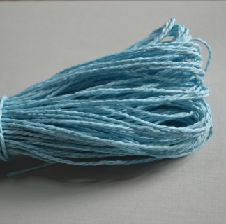 Бумажный шнур однотонный голубой, 1,5 мм, 1 м