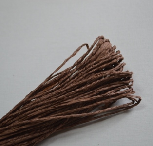 Бумажный шнур однотонный кофейно-коричневый, 1,5 мм, 1 м