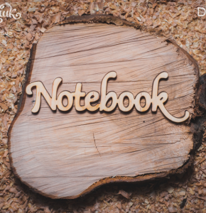 Дерев'яна прикраса "Notebook", розмір 122 * 37 мм Вензлік