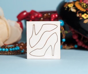 Чіпборда "Пара туфельок", розмір 37 * 39 мм від Вензелік