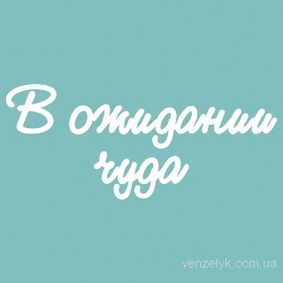 Чіпборд "В очікуванні дива", розмір 38 * 78 мм від Вензелік