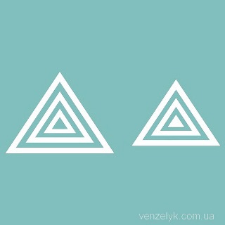 Чіпборд "Набір трикутників", розмір від 6 до 40 мм від Вензелік