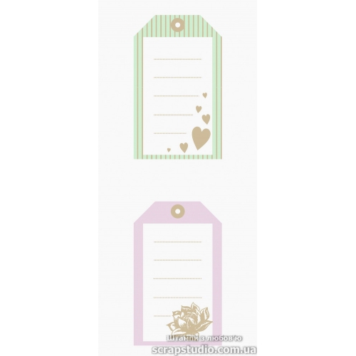 Теги для вирізання 6х15 см, 10 шт від ScrapStudio