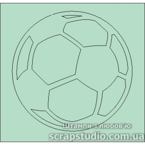 Чіпборд "Футбольний м'яч", 47 * 46 мм від ScrapStudio
