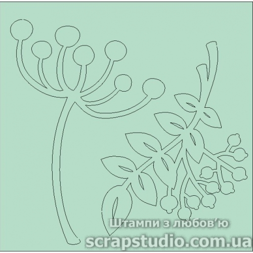 Чіпборд "Гілочки", 77 * 92 мм від ScrapStudio
