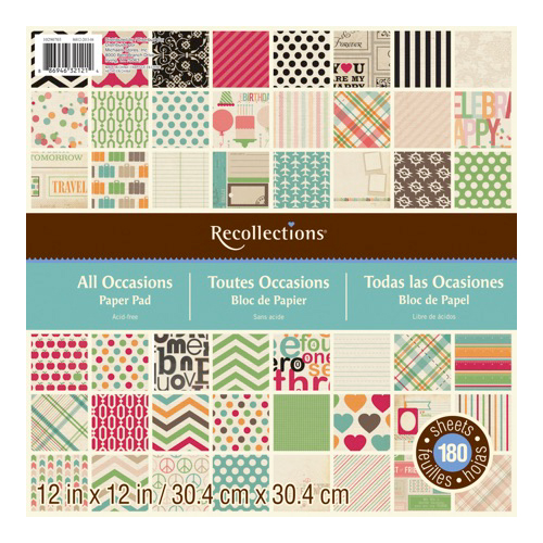 Набір паперу All Occasions, 30 * 30 см, 60 аркушів Recollections