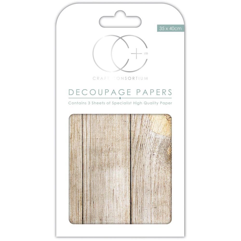 Папір для декупажу Distressed Wood 2,1 лист, 35 * 40 см від Craft Consortium