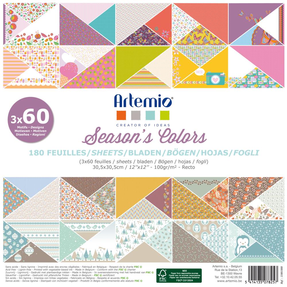 Набор бумаги Season's Colors, 60 листов , 30*30 см от Artemio