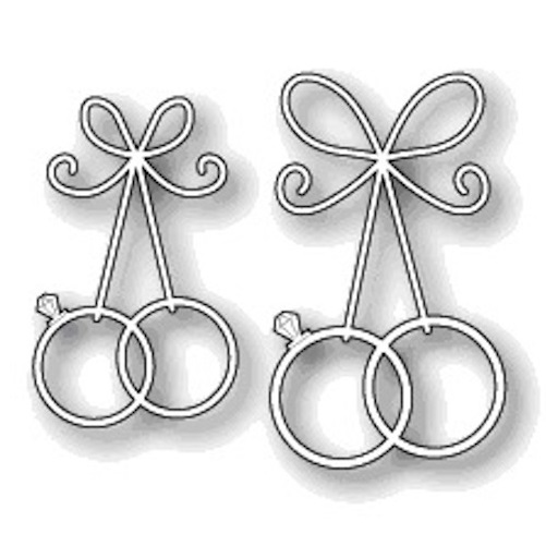 Ніж для вирізання Precious Wedding Rings 2 шт від Memory Box