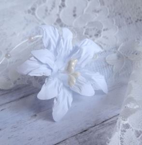 Набор бумажных цветочков "Лилии" белая, 6 шт от ScrapEgo
