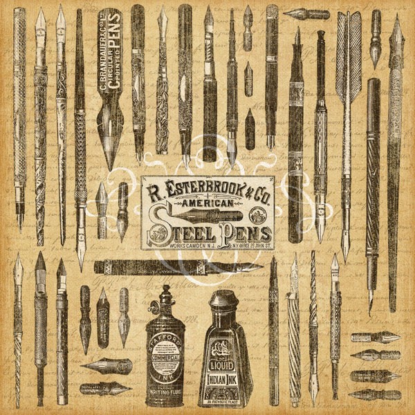 Двусторонняя скрапбумага Pen in Hand от Graphic 45
