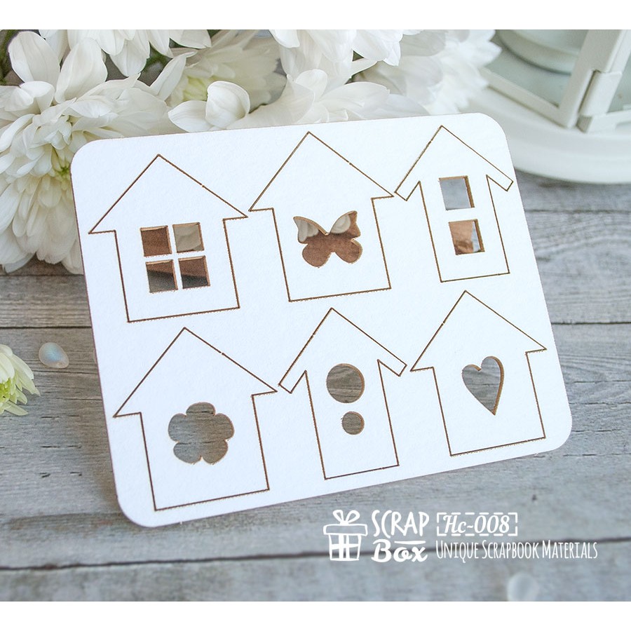 Чіпборд набір Будиночки, 110 * 85 мм від Scrapbox