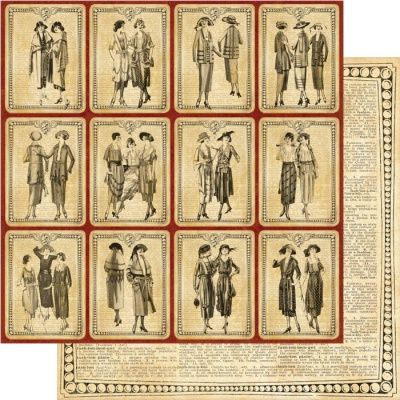 Двусторонняя скрапбумага Haute Couture от Graphic 45